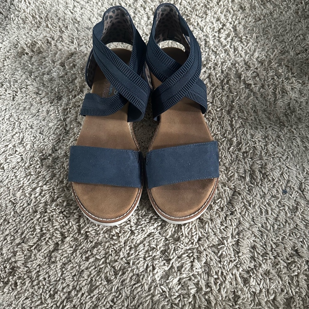 Navy Blue Strappy Sandals